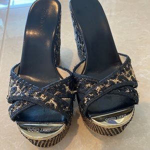 Jimmy Choo Platform Wedge Sandals 37.5